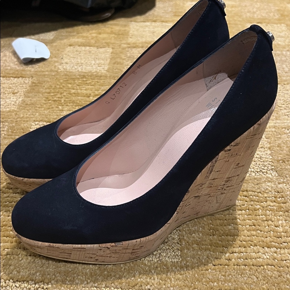 Stuart Weitzman Black Wedge Heels